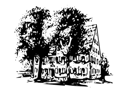 Gezeichnete Silhouette des Hauses in Winkelhaid